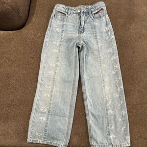 LILO stitch light blue jeans, kids size 7-8